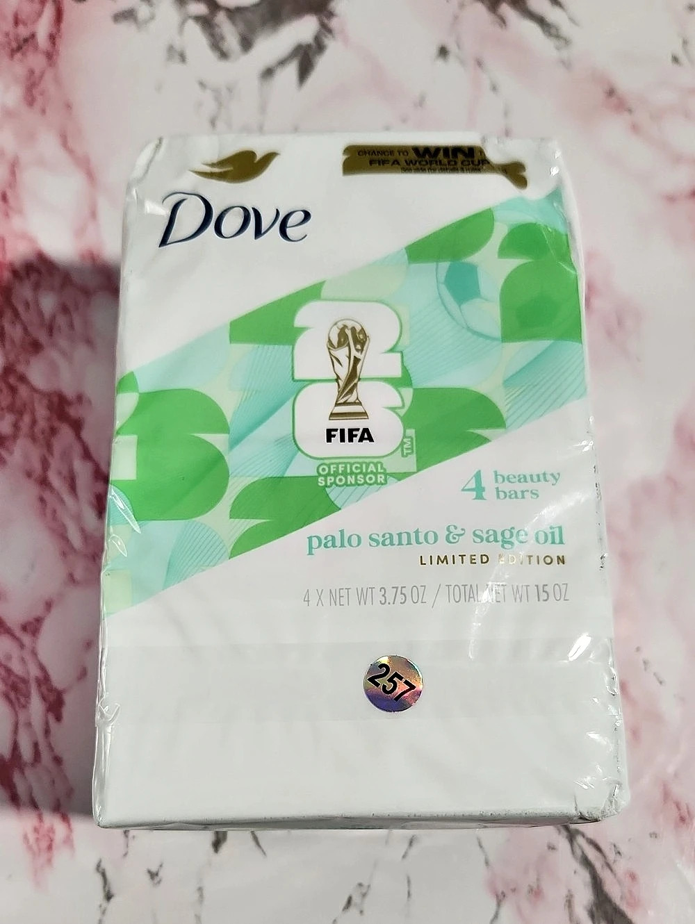 Dove Palo Santo & Sage Oil Limited Edition 4 Beauty Bars NWT